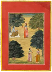 Krishna und Radha, 1684